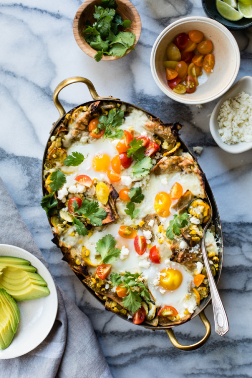 Porn photo hoardingrecipes:    Baked Green Chilaquiles