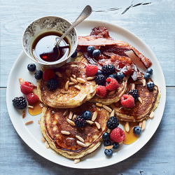 foodandwine:  © Con Poulos Brunch Upgrade: Coconut flour is the key to these amazing, fluffy pancakes. Recipe: Gluten-Free Banana-Coconut Pancakes