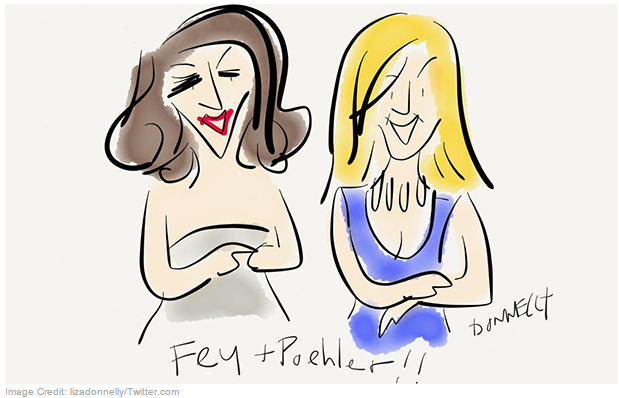 Some enterprising artists were one-upping us all by live drawing the Golden Globes.