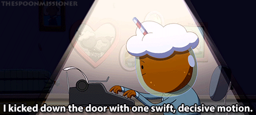 iwakeupblack:  cliffsandconstellations:  Writing.  The struggle ha … Cumulative sentences are best 