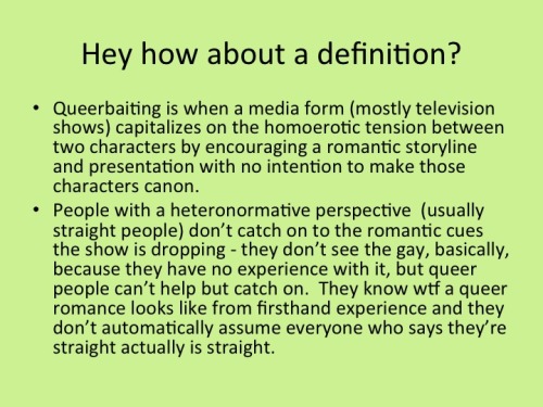 snuggydeamon:  and because I ran out of room:       In-Depth Powerpoint Examples:  Destiel  Johnlock