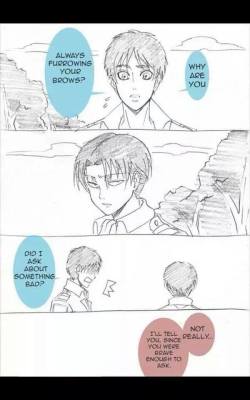 nekomikasa:  Cracked the code to Levi’s face! Credit: http://www.pixiv.net/member.php?id=8470040 