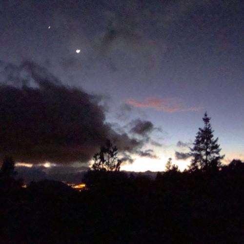 Twilight, black cloud comes to me. Insurgente Miguel Hidalgo y Costilla National Park aka La Marques