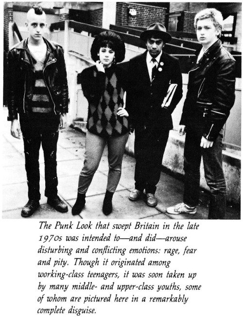 British youths disguised as Punks