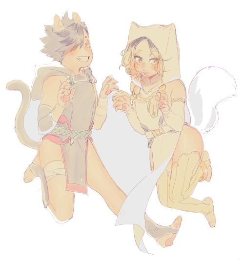 mookie000:  some ruler au doodles I never posted [short hair kenma] 