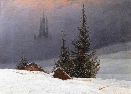 Caspar David Fredrich. Winter Landscape with a Church. 1811. Oil on canvas. Museum für Kunst un