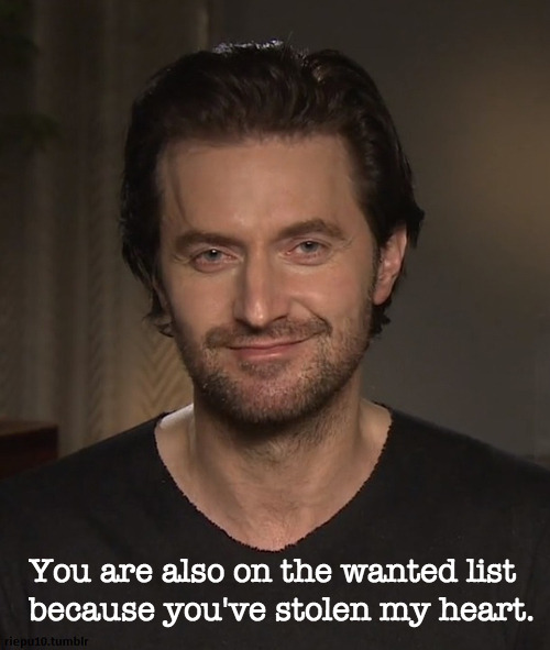 circusgifs:  You know what those made me realise ? That Richard could say anything, from the most beautiful poetic line to the worse pick-up line, I would fall into his arms instantly ! That’s his power !