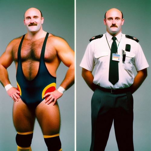 Security Guards, Prison Officers, Cops, Bouncers. Before And After Images. Part 1