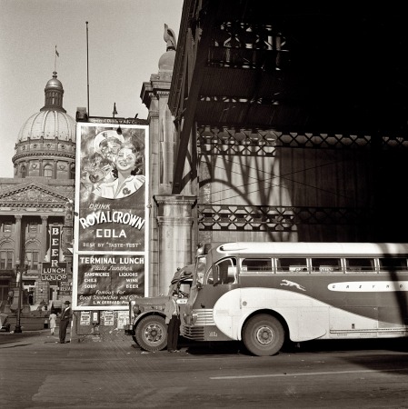 danismm:  Greyhound bus station in Indianapolis, September 1943 