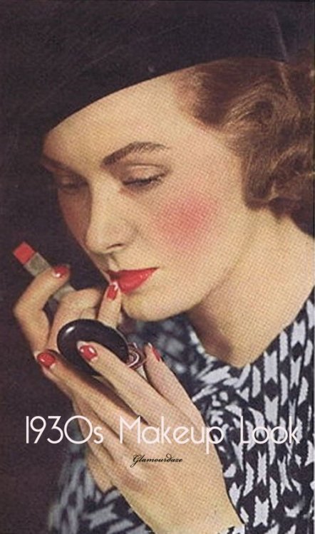 Vintage 1930s Makeup Guide | vintage makeup guide on We Heart It.