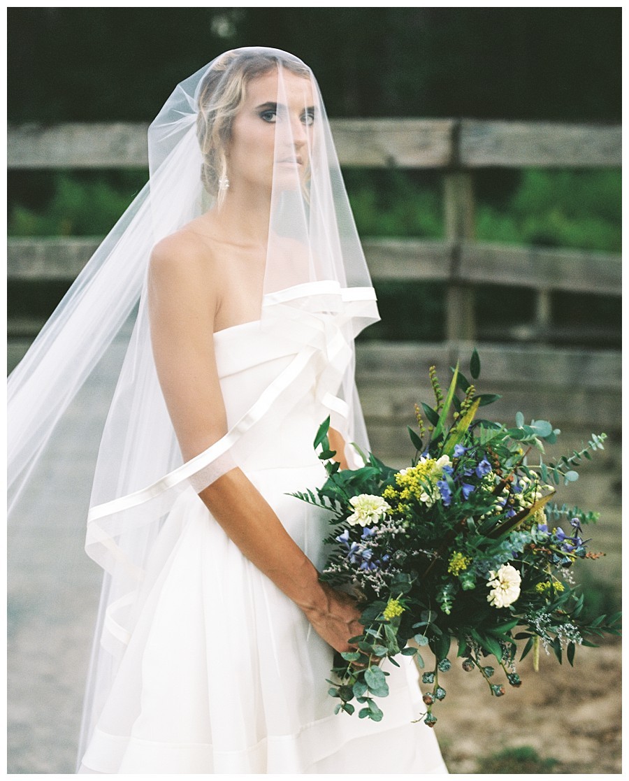 charleston wedding photography and caroline herrera fern dress at huspa plantation