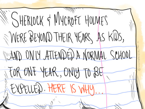 lizthefangirl:Sherlock and Mycroft Holmes attend regular-people school for one year as children. Gre