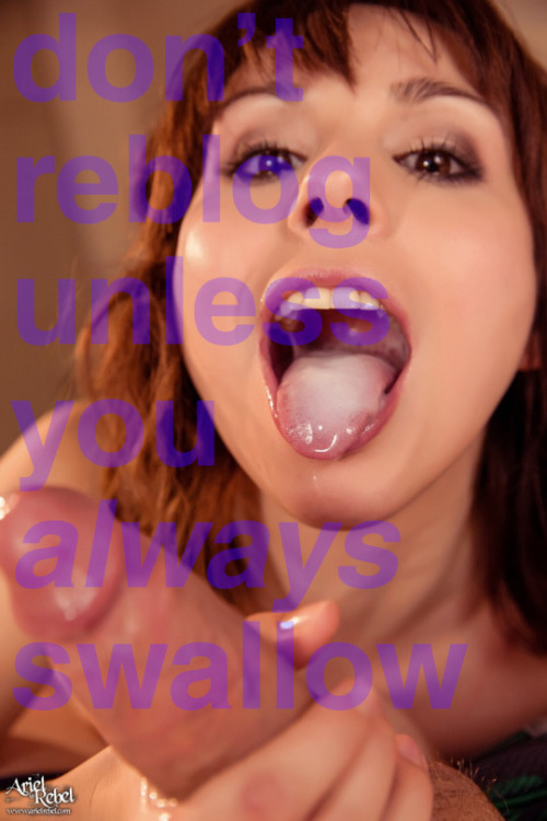 sissystagg:  sissyfucksluts: only counts if you get every last drop ;)   Duh   Always swallow