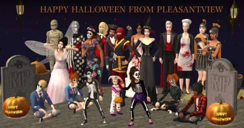 Halloween has always been an important event in Pleasantview for everyone! @mumma-sim#sims2 #sims2ha