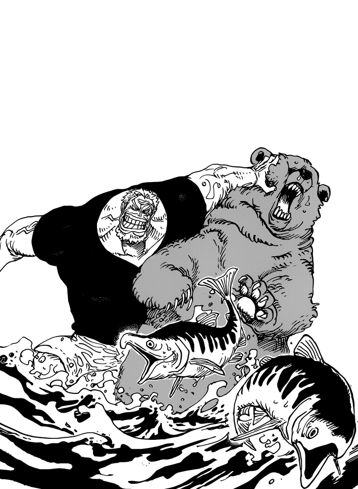 Garp Fighting Against A Bear One Piece Cover 927...