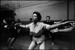 twixnmix:    James Dean and Eartha Kitt at Katherine Dunham’s dance school class in New York City, 1955.   Eartha Kitt: “[James Dean] said to me, ‘I want to move like you, can you teach me how to move my body like you do on stage?’ And I told
