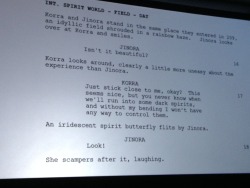 korranation:  Sneak peek script of an upcoming episode from today’s NYCC panel