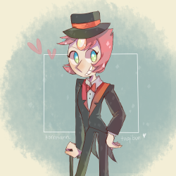 kirosann:  collab with @taqibun they sketched and i colored precious pearl in tux 