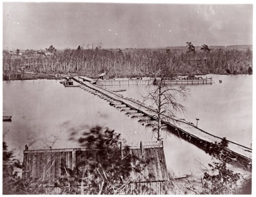 Pontoon Bridge, Broadway Landing, Appomattox River by William Frank Browne, Metropolitan Museum of A