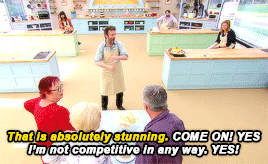 captaincrowley:michael sheen being chaotic on the great comic relief bake off (part 1)