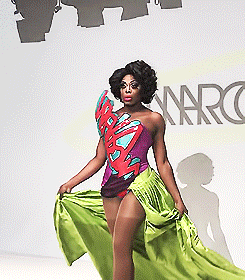 dorkyshidae:  Bebe, Detox, Gia, Laganja, Milk and Sasha walking for Marco Marco at