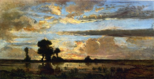 art-rousseau: Edge of the Forest, Sun Setting, Theodore Rousseau