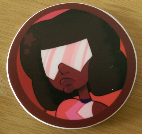 banavalope:  The Steven Universe stickers I made came in!! Yaaaaay, and they look so good, the camera on my phone doesn’t do them a whole lot of justice, it washed them out :’) but they’re so vibrant and so cute I’ve still got quite a few of them