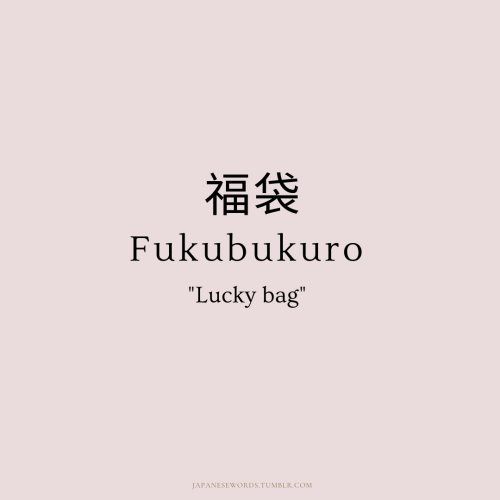 福袋｜ふくぶくろ｜”Lucky bag”, Fukubukuro is a “package” to welcome the New Year with as much discount as pos
