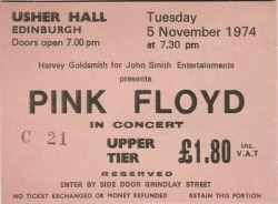 fezgod:  Pink Floyd - Ticket - 1974 