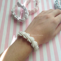 lapinchocolat:Whip Cream Bracelet - 4 Color Options by Miaou Chaton ~Lapin Chocolat