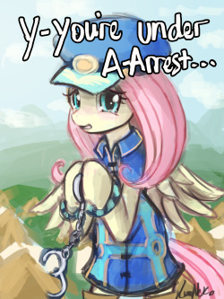 tehlumineko:  belated 30minutechallenge - “Wonderbolts!” - fluttershy wonderbolt I don’t think you’re a cop fluttershy~ &lt;3 patreon - stream - deviantart  &lt;3!