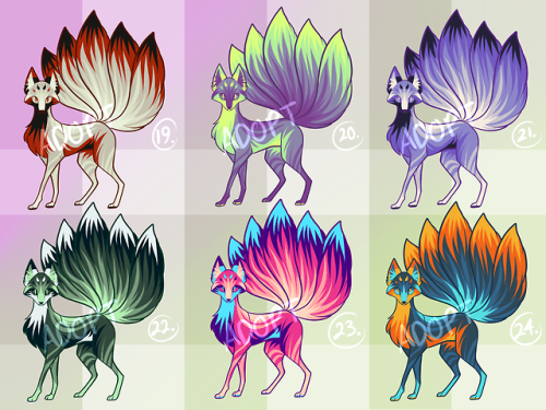 goldmouse: Kitsune Adoptables are up for sale! DM me with your paypal info to claim and I’ll s