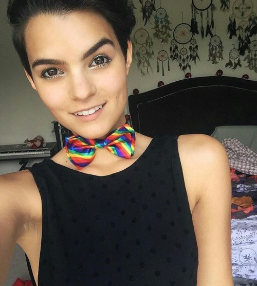 thefingerfuckingfemalefury:  wakandausbeautiful2016sept:  September 18th   Brianna Hildebrand   New face in 2016.  She played Teenaged Negasonic Warhead in the Deadpool movie.  She’s an adorable out lesbian with a girlfriend and I NEED for her character