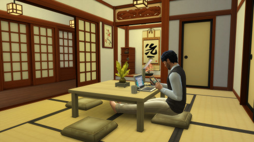 Low Table/Cushion Set (Base Game Compatible)I was really happy when I saw that Kotatsu were added in