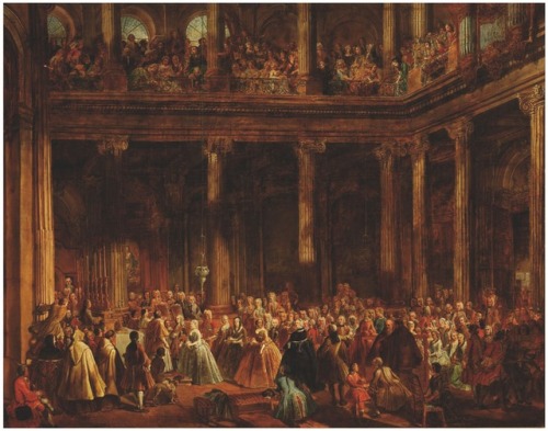 Wedding of Marie-Anne-Louise de Lunati-Visconti and Prince Antoine Esterházy at the château de Lunév