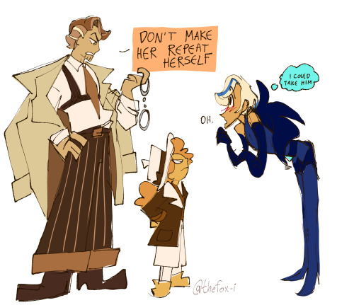 Sometimes A Family Is A Police Officer, His Detective Daughter And His Enby Criminal Lover.