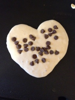 mamatiger13:  making heart shaped pancakes