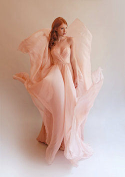 idealweddinggown:  Blush  silk, airy and