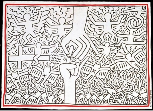 Keith Haring. &lsquo;The Marriage of Heaven and Hell&rsquo;.1984.