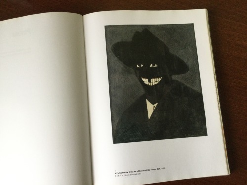 In Kerry James Marshall’s work on paper entitled “A Portrait of the Artist as a Shadow o