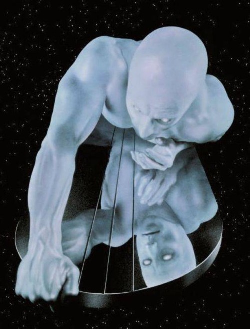 “A fanfare of one thousand electric guitars.” Concept art for a proposed 1980 Silver Surfer rock ope