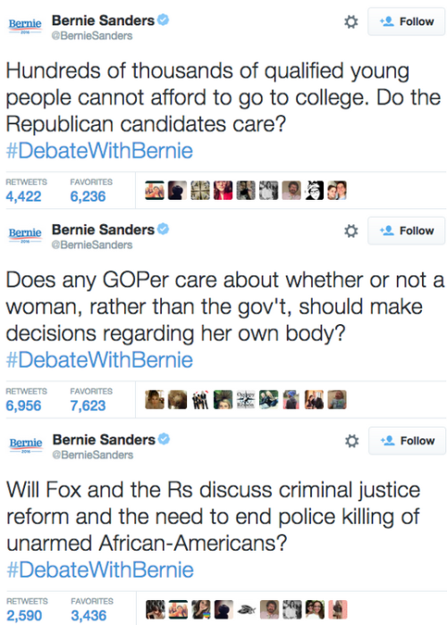 stonybnatural:  Love me some Bernie calling people out