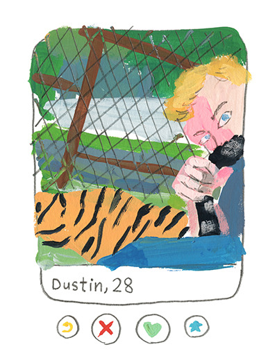 I’ve been meaning to share these for a while! This is the complete Tinder Guys With Tigers zin