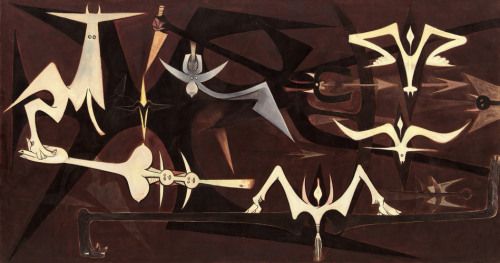 guggenheim-arts: Rumblings of the Earth by Wifredo Lam, 1950, Guggenheim MuseumSolomon R. Guggenheim