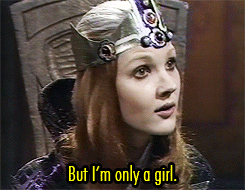 eljackinton:  juliedillon:  Goddamn right. Thank you, Sarah Jane Smith. &lt;3  For all those morons who keep saying all classic who companions were passive damsels in distress.  Feminist Sarah-Jane is so much more fun than Mother Sarah-Jane!