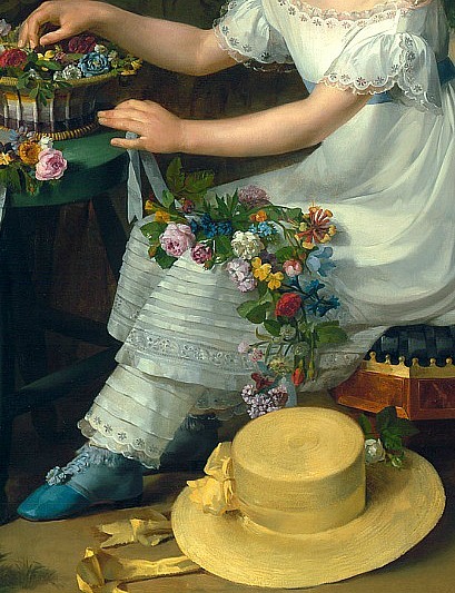 François-Guillaume Ménageot Portrait of Emilie,detail