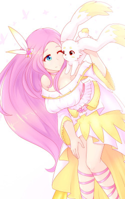 Fluttershy And Angel Bunnyjust Drawing For Fun