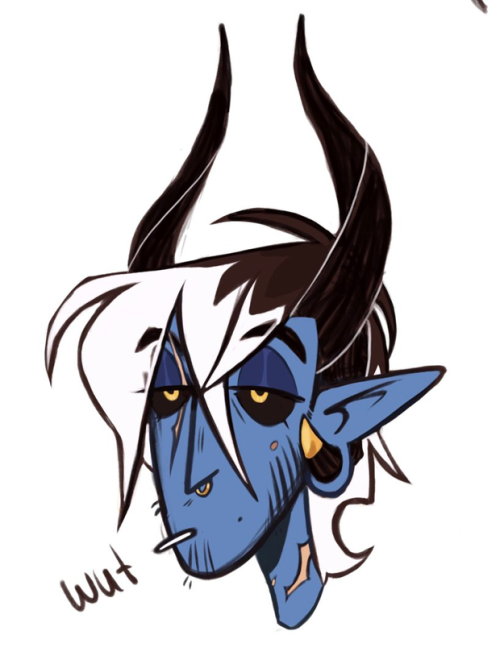 I’ve added another tiefling to my collection! this is Tryst, who is Gryffin’s polar opposite in almo