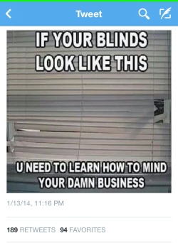 ray-and-thebehaviors:  Explains why my grandma’s always in the damn home depot for new blinds.