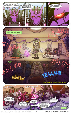 londonprophecy:  Decepticon Joyful Dining [Page 2] by SolarGirlMina  I never saw this posted at Christmas but ahhhhhhhhh 